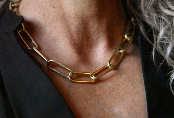 Eliza Chain Necklace - Brass