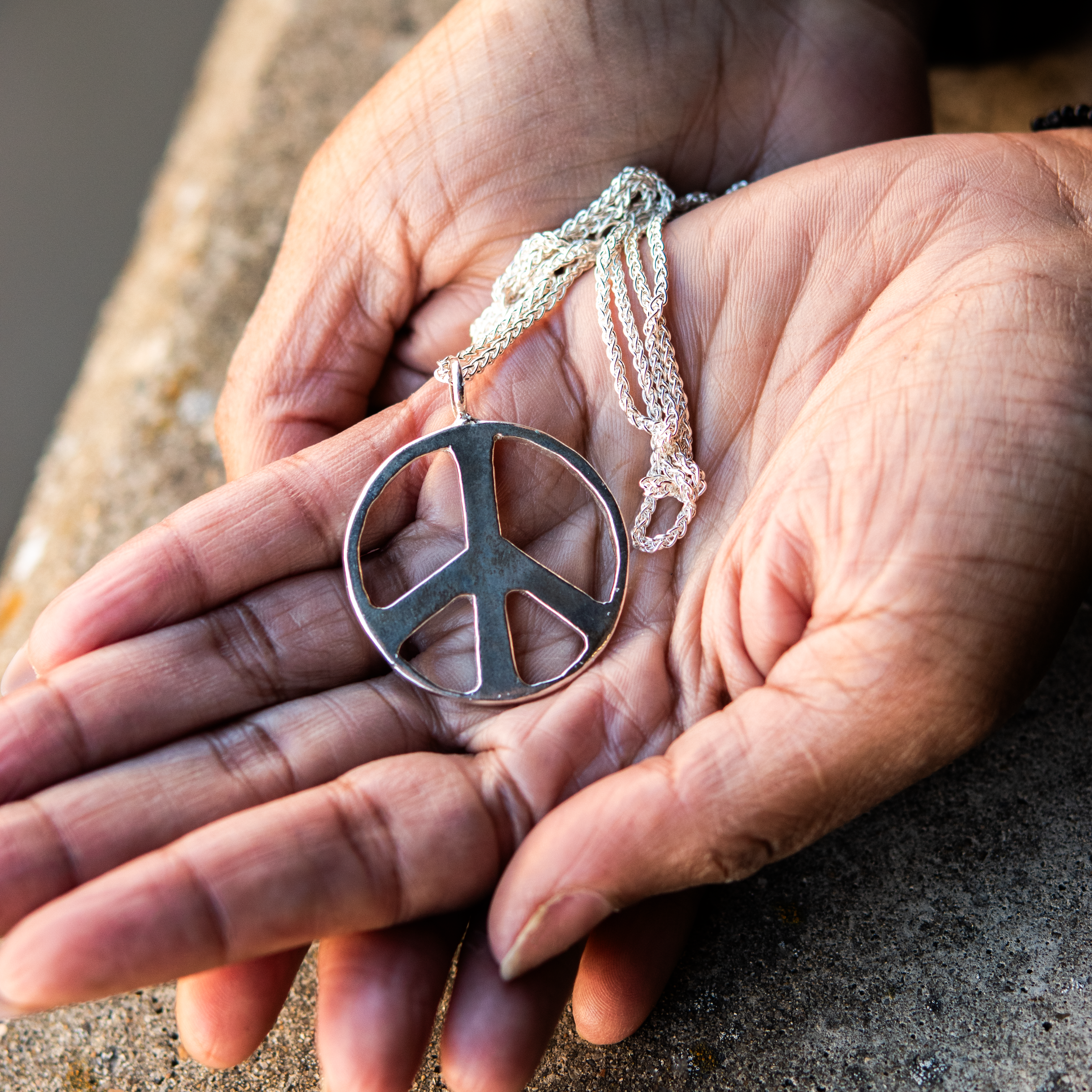 Chain Peace Sign Peace Sign Necklace
