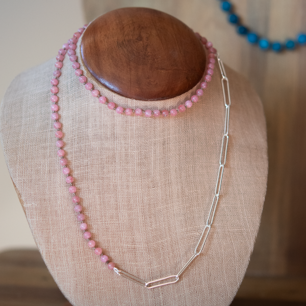 Rhodochrosite Wrap Bracelet
