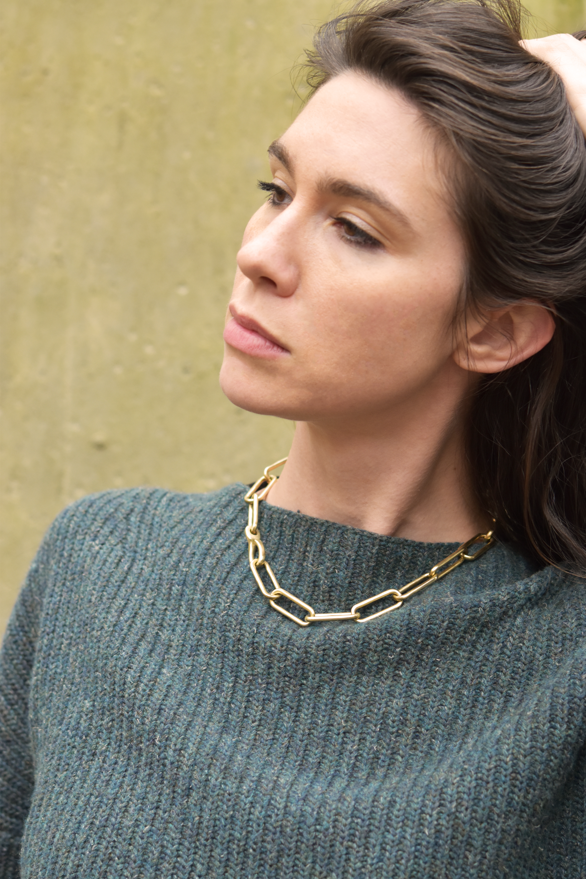 Eliza Chain Necklace - Brass