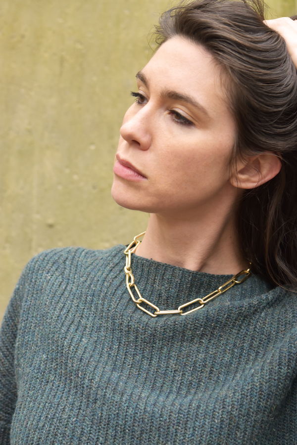 Eliza Chain Necklace - Brass