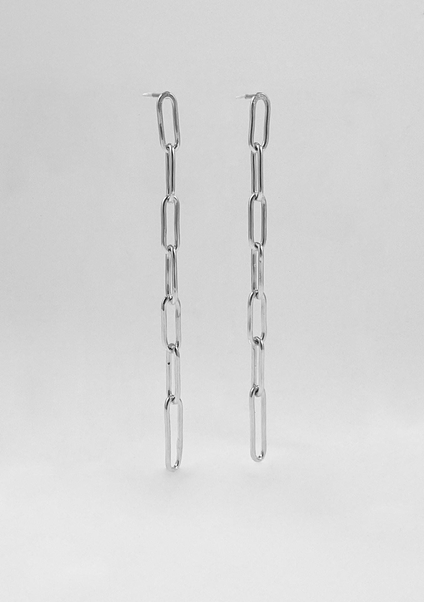 Extra Long Paperclip Earring